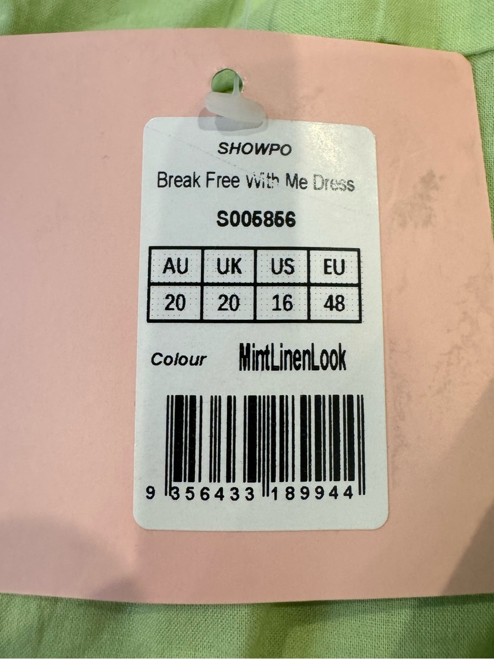 NWT Showpo Break Free With Me Sundress Mint Green Linen Cotton Size 16 Beach - Picture 10 of 12